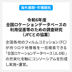 令和6年度全国ロケーションデータベースの利用促進等のための調査研究（JFCとの協業）